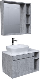 Grossman Мебель для ванной Фалькон 80 GR-3020 подвесная бетон – фотография-1